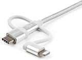 StarTech.com 6ft (1.8m) USB Multi-Charging Cable, USB to Lightning/USB