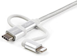 StarTech.com 6ft (1.8m) USB Multi-Charging Cable, USB to Lightning/USB