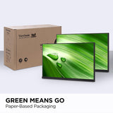 ViewSonic 22IN Frameless 1080P IPS Dual Pack HEAD-ONLY Monitors, HDMI + Displayport, ECO Packaging