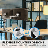 ViewSonic LCD-DMA-001 Monitor Desk Mounting Arm for 2 Monitors up to 2