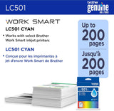 Brother Genuine LC501CS Standard Yield Cyan Ink Cartridge for Brother