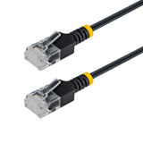 StarTech 14ft Black Ultra Slim CAT6a Ethernet Cable, Snagless, UTP, Pu
