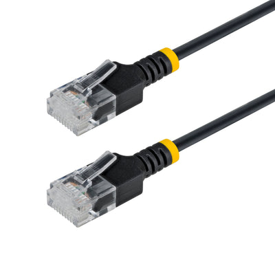 StarTech 14ft Black Ultra Slim CAT6a Ethernet Cable, Snagless, UTP, Pu
