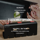 STARTECH 2-PACK UNDER DESK CABLE MANAGEMENT TRAY, 42IN LONG (21IN PER TRAY), METAL SLOTTED STYLE CABLE ORGANIZER, SCREW-ON INSTALL, POWER BAR HOLDER,