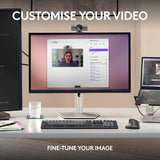 Logitech MX Brio Webcam Ultra HD 4K pour collaboration et diffusion en continu, 1080p à