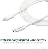 StarTech.com 6.6ft (2m) Passive Thunderbolt 3 Cable, 20Gbps, 100W PD