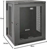 SMARTRACK HINGED STANDOFF SECURITY CAGE FOR RACK EQUIPMENT 3U