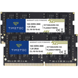 Timetec 32GB KIT (2x16GB) DDR4 2666MHz (PC4-2666V) PC4-21300 SODIMM La