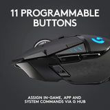 Logitech G502 Lightspeed Wireless Gaming Mouse, Hero 25K Sensor, 25,60