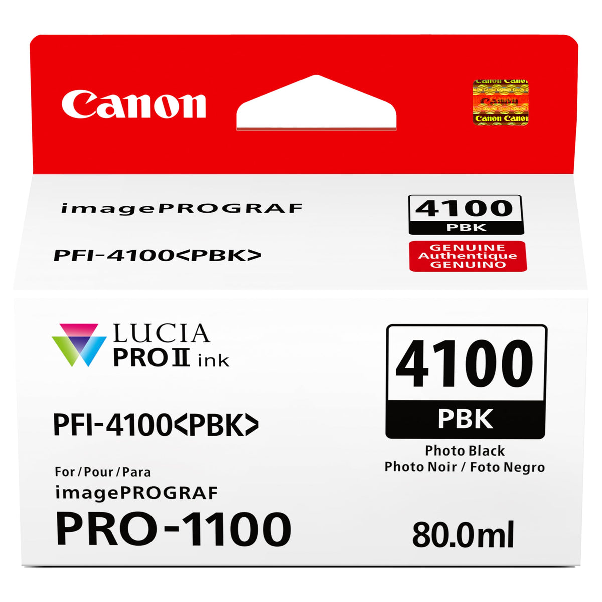 Canon PFI-4100 Genuine Photo Black Ink Tank, Compatible with imagePROG