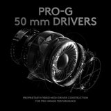 Logitech G Pro X Wired Gaming Headset: Blue VO!CE Detachable Boom Mic,