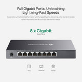 TP-Link Jetstream 8-Port Gigabit Smart Switch (TL-SG2008) - SDN Integr