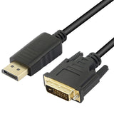 XMSJSIY Displayport to DVI Adapter Cable,High Speed DP Cord to DVI 24+