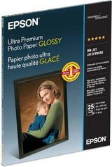 Epson Ultra Premium Photo Paper Glossy (8.5x11 Inches, 25 Sheets) (S04