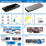 USB-C USB-A Dock UNIV Triple Monitor Laptop Docking Station