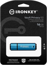 Kingston IronKey Vault Privacy 50 16GB Encrypted USB | FIPS 197 | AES-