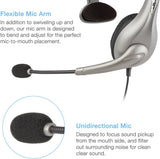 Casque d'écoute USB mono Cyber Acoustics avec microphone à perche pour Internet