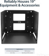 StarTech.com 2-Post 8U Open Frame Wall Mount Network Rack with Built-i