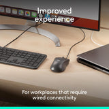 Logitech Signature Wired M520 L for Business, Optical Wired Mouse, USB