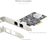 2PORT 1GBPS PCIE Ethernet Network Adapter Dual NIC