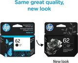 HP 62 C2P04AN#140 Cartouche d'encre d'origine, Noir Noir, 1 pack, Standard