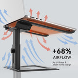 Support d'ordinateur portable rotatif StarTech, pivotant à 360°, rehausseur de bureau ergonomique pour ordinateur, plateau surélevé inclinable réglable, charge maximale de 5 kg, fabrication en aluminium