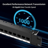 24PORT 0.5U CAT5E Patch Panel RJ45 ENET Rackmount 110 Patch Panel