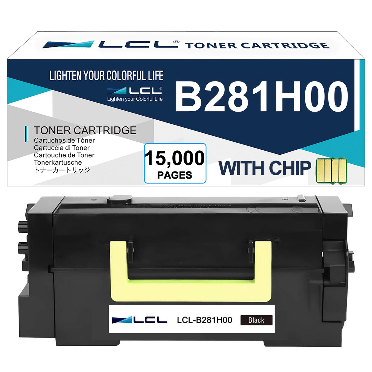 LCL B281H00 Black High Yield Toner Cartridge Replacement for Lexmark B