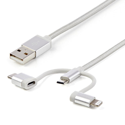 StarTech.com Câble de charge multiple USB 1,8 m, USB vers Lightning/USB