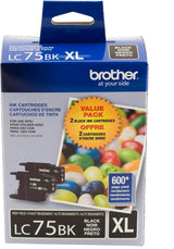 Brother Genuine LC752PKS High-Yield Black Ink Cartridge Value Pack (2)