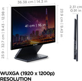ViewSonic VP1656 écran portable 15,6 po 1200p IPS avec alimentation 2 sens