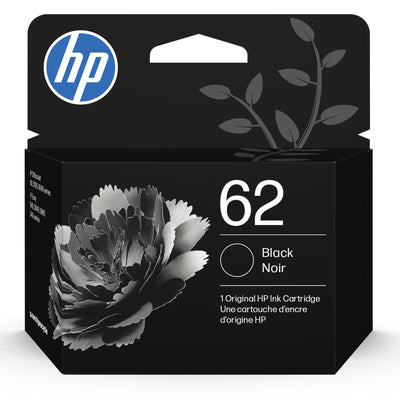 HP 62 C2P04AN#140 Cartouche d'encre d'origine, Noir Noir, 1 pack, Standard