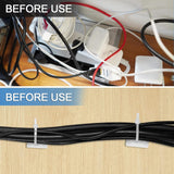 1000-Pack White Self-Adhesive Cable Tie Mounts with Multi-Purpose Stic