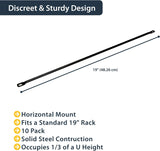 StarTech 10-Pack Horizontal Lacing Bar, Server Rack Cable Management,