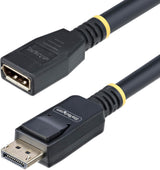 StarTech.com 10ft (3m) DisplayPort 1.4 Extension Cable, DP 1.4 Port Sa