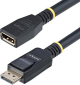 StarTech.com 10ft (3m) DisplayPort 1.4 Extension Cable, DP 1.4 Port Sa
