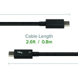 Plugable Technologies Thunderbolt 3 Cable 40Gbps Supports 100W (20V, 5