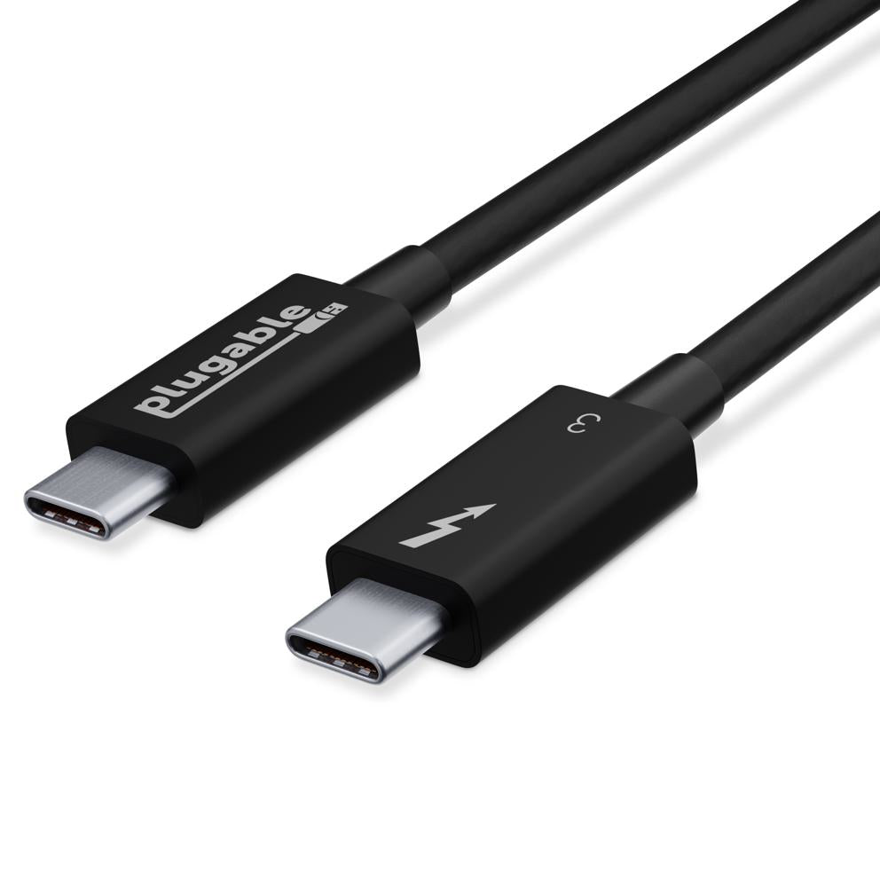 Plugable Technologies Thunderbolt 3 Cable 40Gbps Supports 100W (20V, 5