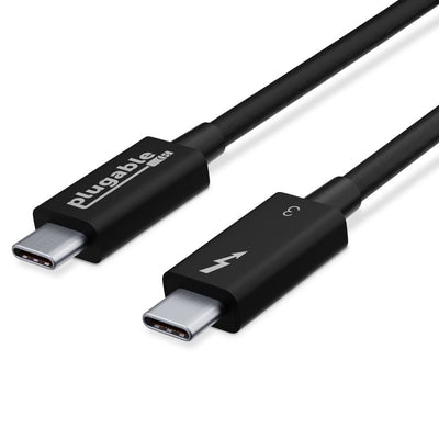 Plugable Technologies Thunderbolt 3 Cable 40Gbps Supports 100W (20V, 5
