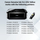 Canon Genuine Canon CLI-226 Ink Cartridge, Yellow Yellow Ink Tank