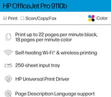 Imprimante multifonction HP OfficeJet Pro 9110b sans fil, couleur, numériseur, copieur avec B