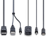 StarTech.com 2-Port Hybrid USB-C DisplayPort Cable KVM Switch, 4K 60Hz