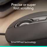 Logitech Signature Wired M520 L for Business, Optical Wired Mouse, USB