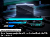 SAMSUNG T9 2TB Portable SSD, USB 3.2 Gen. 2x2, Black, Up to 2000MB/s R