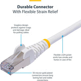 Câble Ethernet CAT8 StarTech de 0,9 m, bleu, RJ45 sans accroc, 25G/40G, 2000MHZ, 100W POE, S/FTP 26 AWG, fil de cuivre pur nu, LSZH
