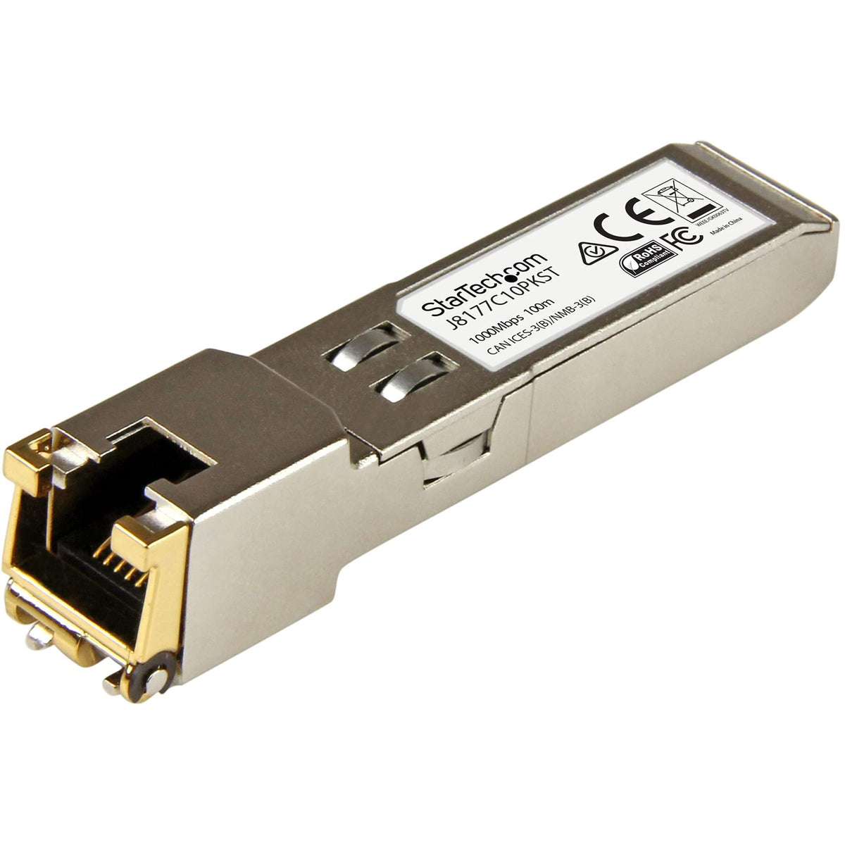 StarTech.com 10 Pack HPE J8177C Compatible SFP Module - 1000BASE-T - S