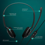 Sennheiser 504197 PC 8 USB - Stereo USB Headset for PC and MAC with In