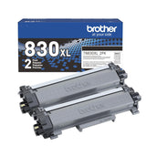 Brother Genuine TN830XL2PK High Yield Black Toner Cartridge 2-Pack for