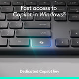 Logitech Signature Slim MK955 Combo for Business | Copilot Edition, Mi