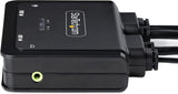StarTech.com 2-Port Hybrid USB-C HDMI Cable KVM Switch, 4K 60Hz, Compa
